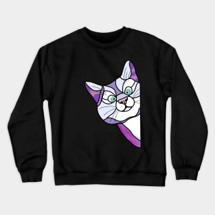 Cat peking Windows Crewneck Sweatshirt